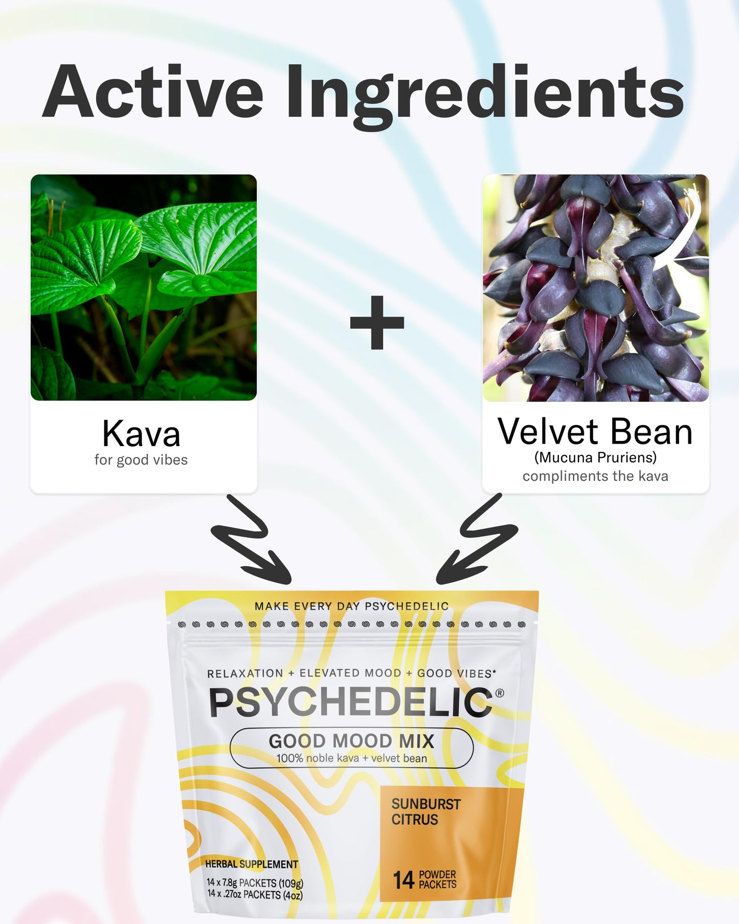 Calming Kava Drink Mix – Sunburst Citrus, 14 Sticks