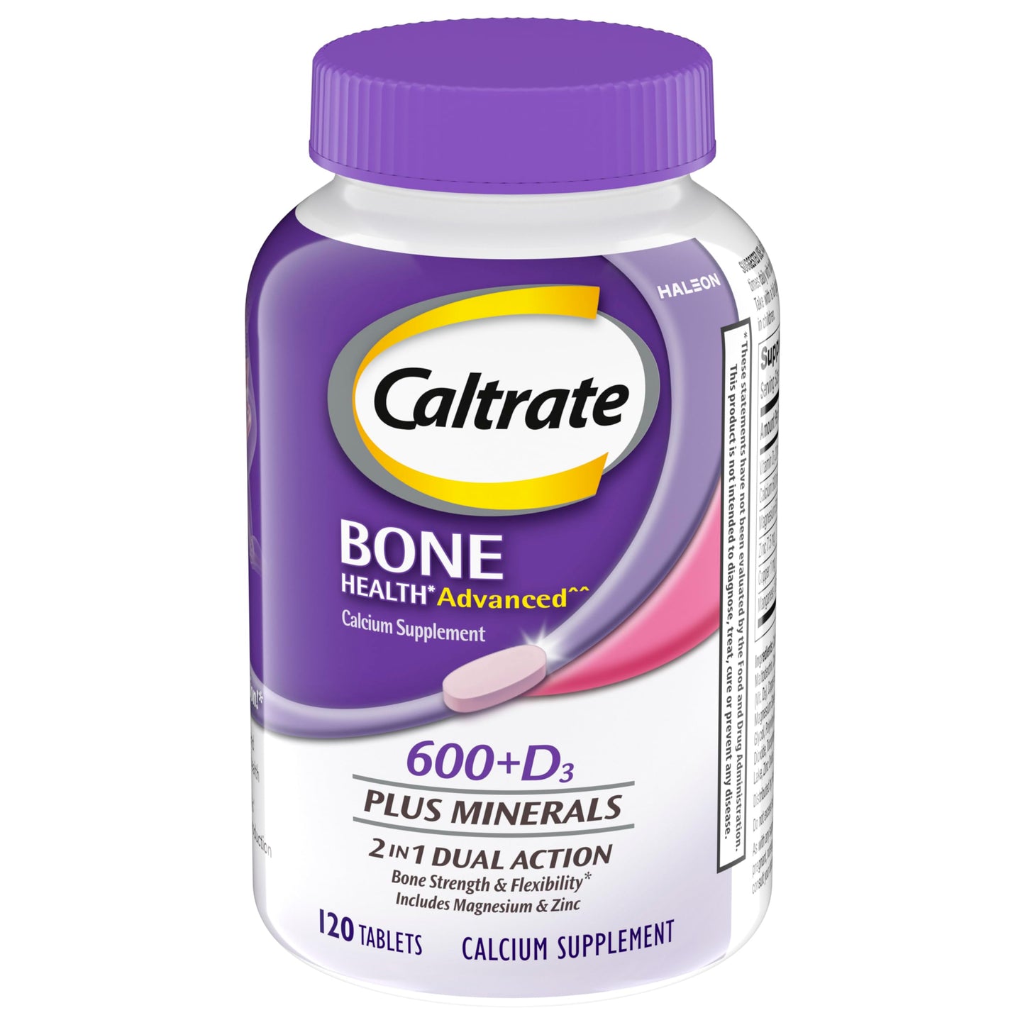 Caltrate 600 Plus D3 Minerals Calcium & Vitamin D Tablets – 120 ct