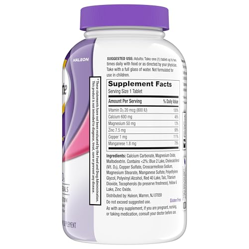Caltrate 600 Plus D3 Minerals - Calcium & Vitamin D Tablets, 165 Count