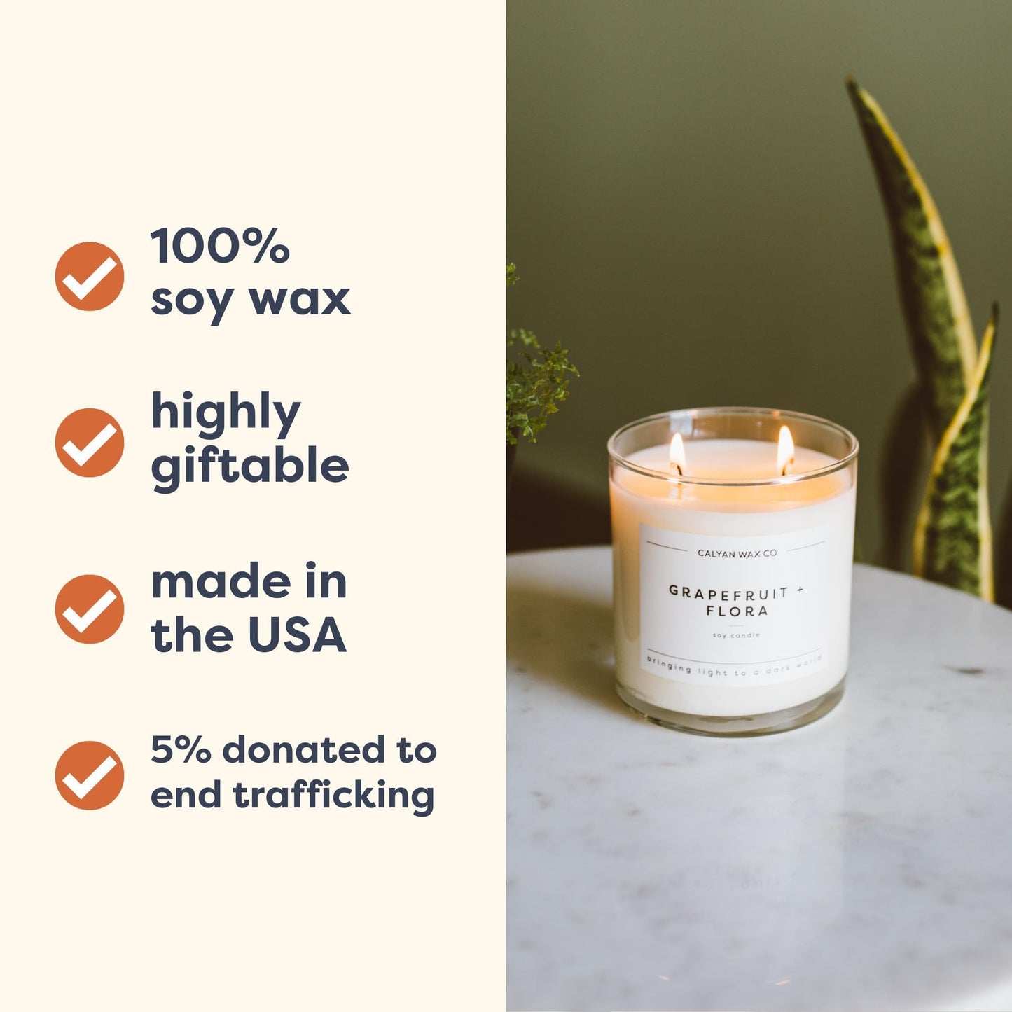 Calyan Wax Co. Apples & Maple Bourbon 2 Wick Candle - 37 Hour Burn | Soy Wax