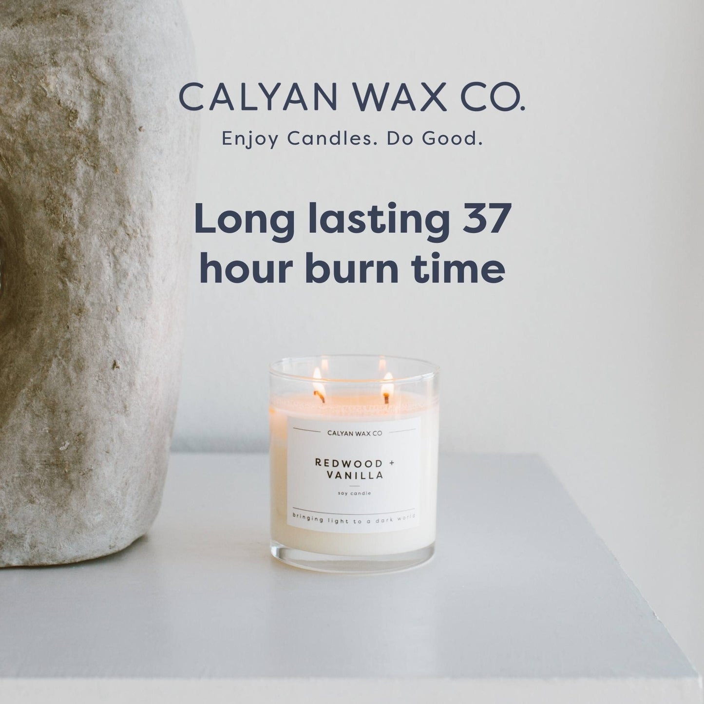 Calyan Wax Co. Apples & Maple Bourbon 2 Wick Candle - 37 Hour Burn | Soy Wax