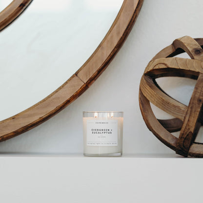 Calyan Wax Co. Evergreen & Eucalyptus 2-Wick Candle - 37-Hour Burn, Non-Toxic Soy, 8.8oz