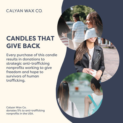 Calyan Wax Co. Lemon & Sage Candle – 57-Hour Burn, Non-Toxic Soy, Amber Glass Jar 7.2oz