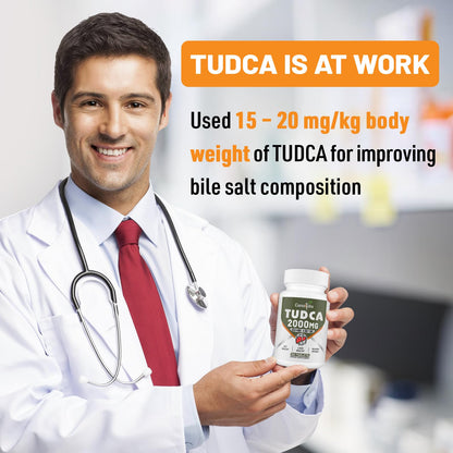 Canarata TUDCA 2000mg – Liver Detox, Bile Salts Support & Liver Health – 60 Day Supply