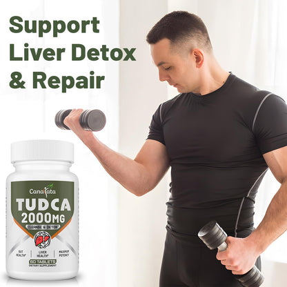 Canarata TUDCA 2000mg – Liver Detox, Bile Salts Support & Liver Health – 60 Day Supply