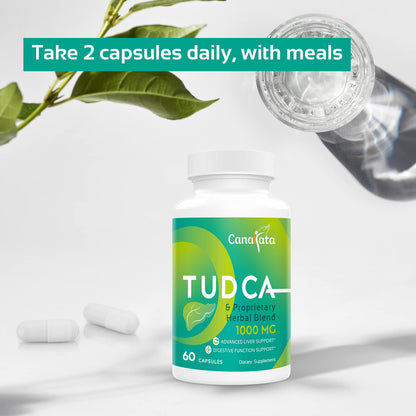 Canarata TUDCA Liver Support 1000mg – 120 Vegan Capsules with Milk Thistle