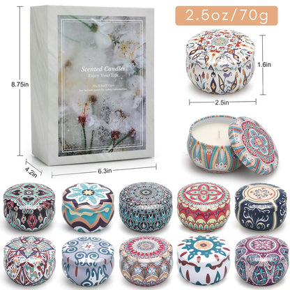12-Pack Soy Wax Candles Gift Set - 30 Oz, Scented for Women