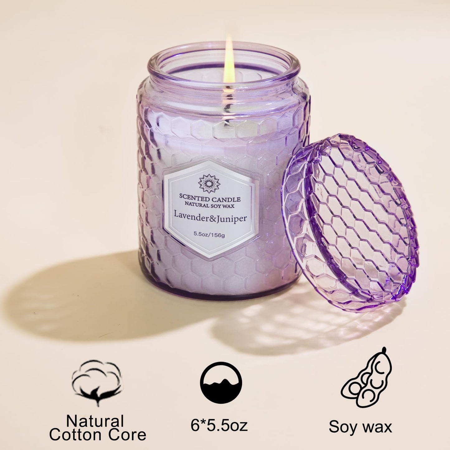 6 Pack Aromatherapy Candles Gift Set – Soy Wax, 240 Hours Total Burn Time
