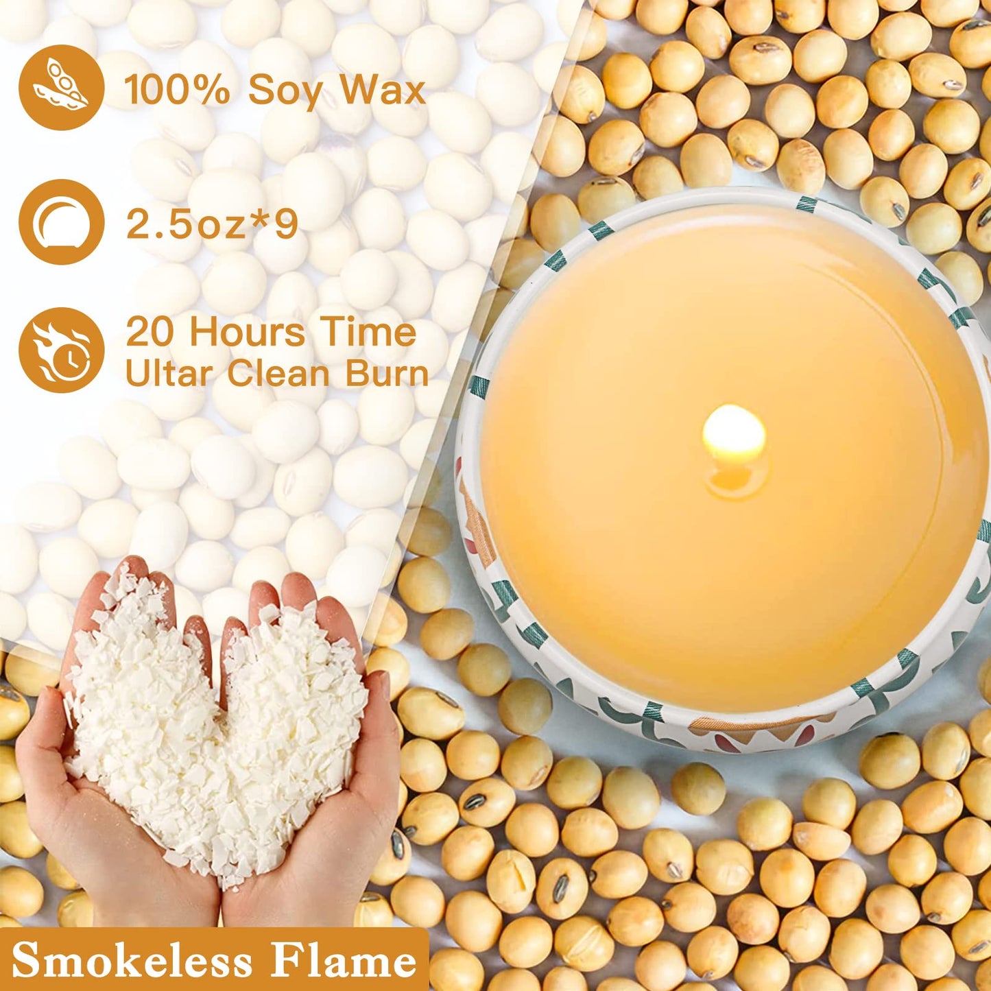 Candles Gifts for Women | 9 Pack Soy Scented Candles for Home & Aromatherapy