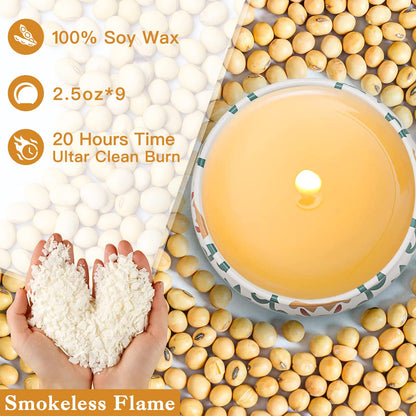 Candles Gifts for Women | 9 Pack Soy Scented Candles for Home & Aromatherapy