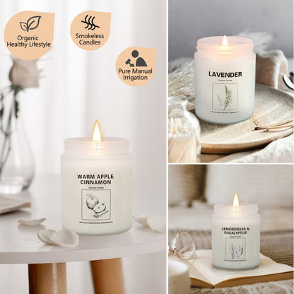 4 Pack Lavender Scented Candles Gift Set | 28 oz, Soy Wax, 200h Burn Time