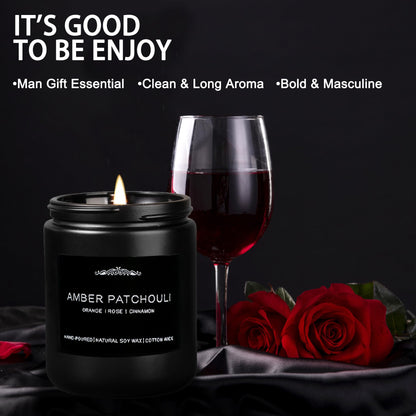 Candles for Men 4 Pack Soy Candles 28oz | 200 Hours Burn Time