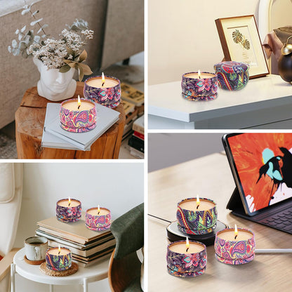 3 Pack Home Scented Candles – Lavender, Vanilla & Rose | 2.5 oz Soy