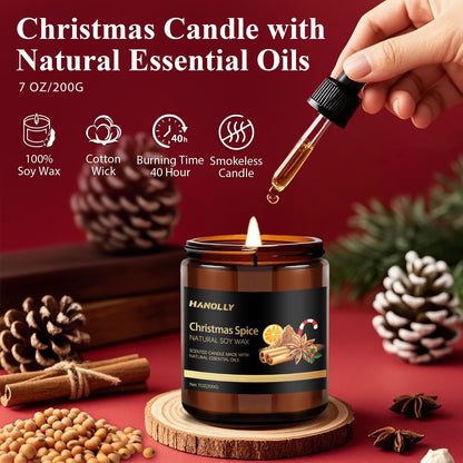 Christmas Scented Candles Set – 6 Pack Soy Candles for Holiday Gifts