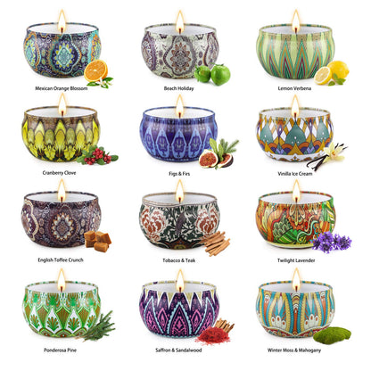 Candles Gifts for Women - 12 Pack Soy Wax Candles for Home Scented Gifts