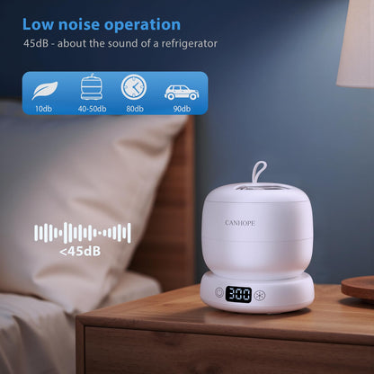 CANHOPE Ultrasonic Retainer Cleaner – 42kHz, IPX7, 3 Timers, Quiet