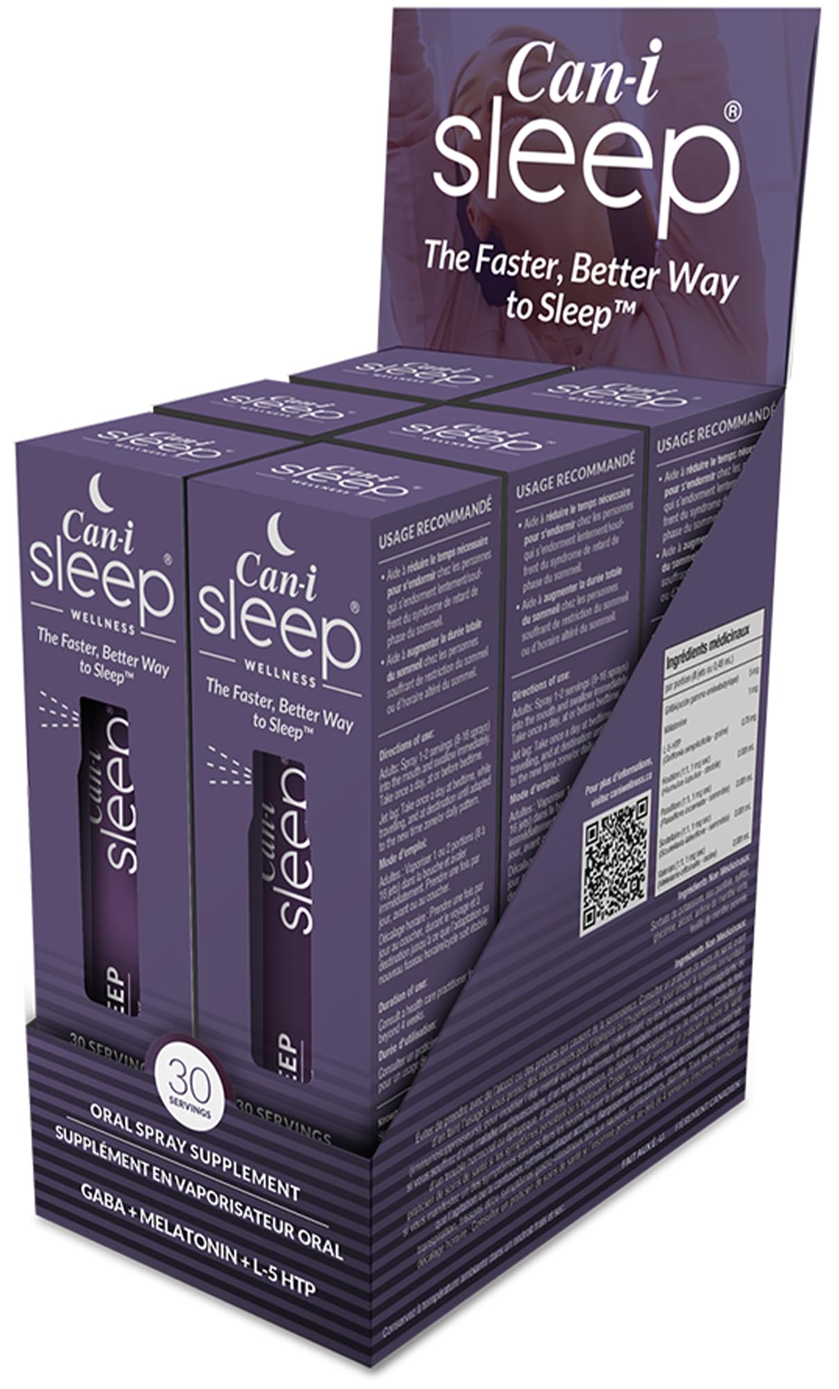 Feel Amazing Sleep Spray by Cani Brands – Fast Sleep Onset in 10 Minutes, All-Natural Sleep Aid for Adults, Six Pack 180 Servings