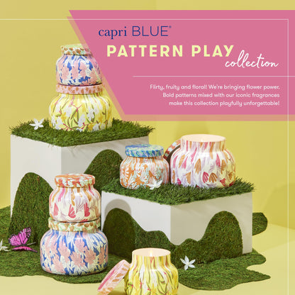Capri Blue Pineapple Flower Scented Candle | Pattern Play 19 oz Jar | Soy Wax