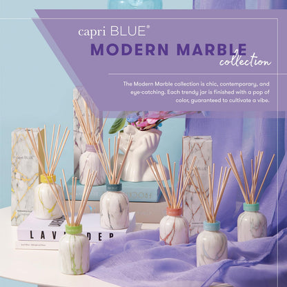 Capri Blue Havana Vanilla Modern Marble Reed Diffuser Set - 5.7 fl oz