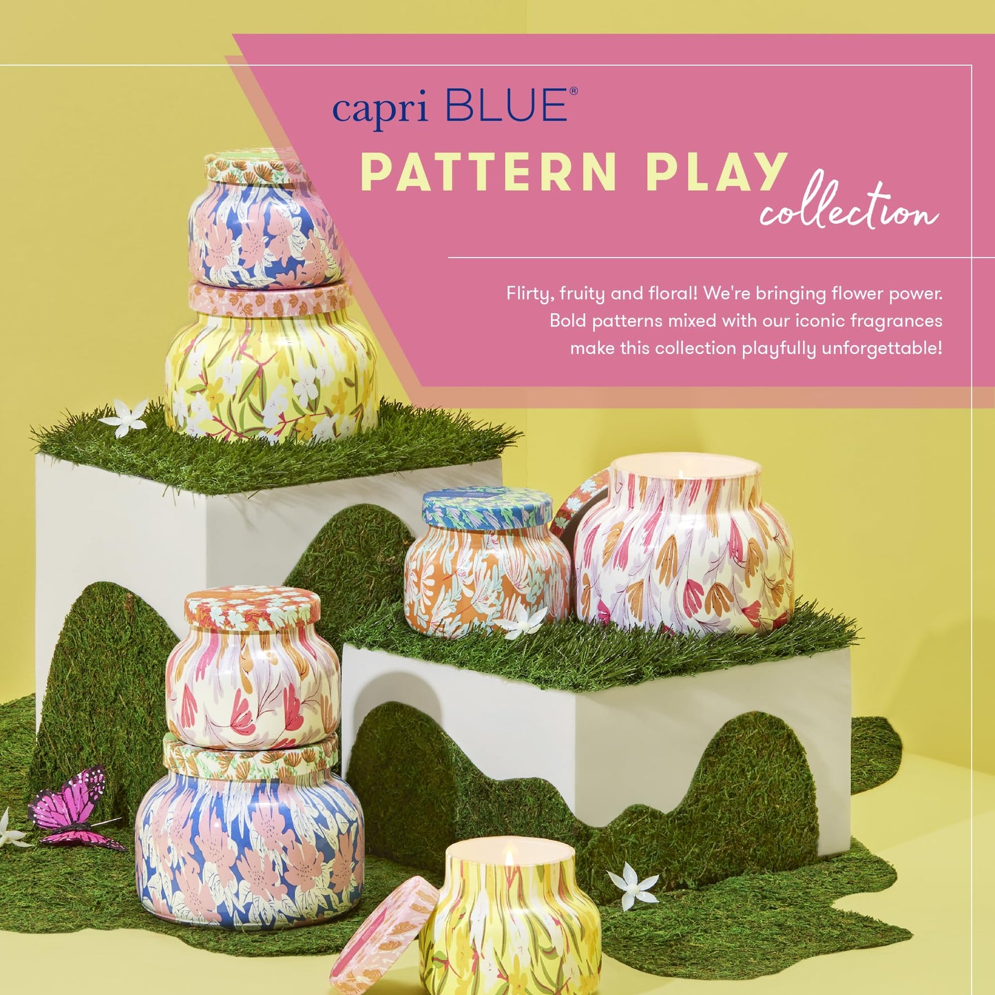 Capri Blue Havana Vanilla Pattern Play Jar Candle - 19 oz | Luxury Home Decor