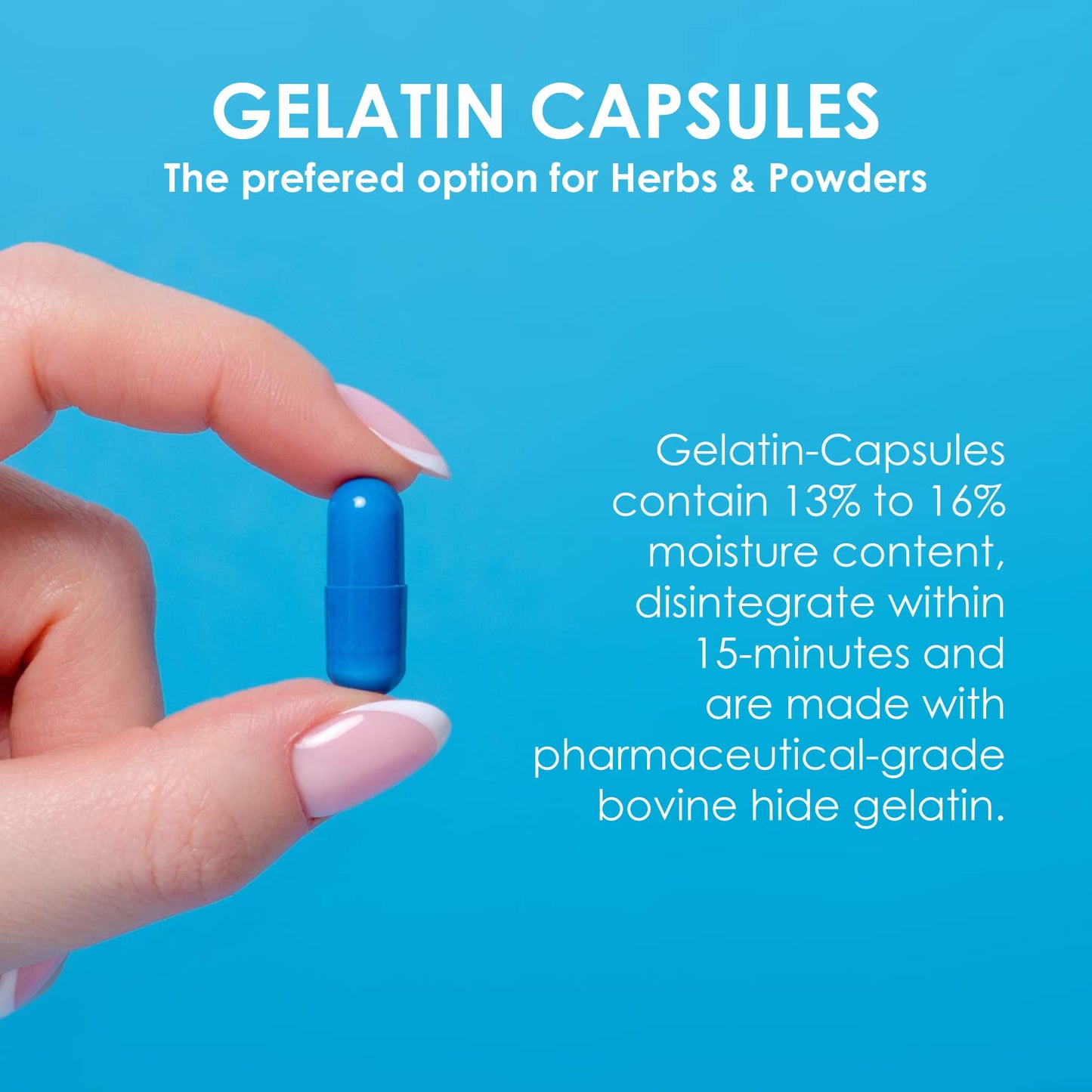 Capsuline Size 000 Gelatin Empty Capsules – 5000 Count, Kosher & Gluten Free