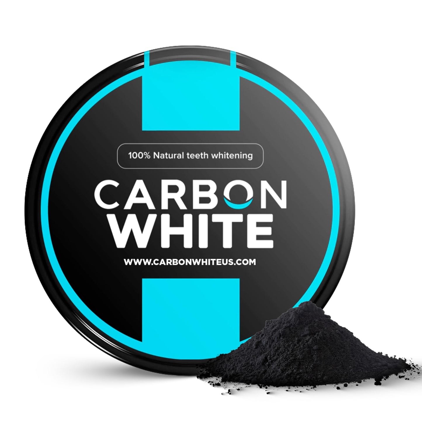 CARBON WHITE Teeth Whitening Powder - Natural Coconut Charcoal 30g