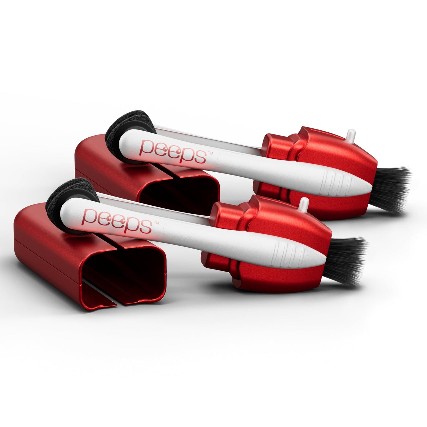 CarbonKlean Peeps Glasses Cleaner – Carbon Microfiber Lens Cleaner, Soft Touch Red, 2 Count