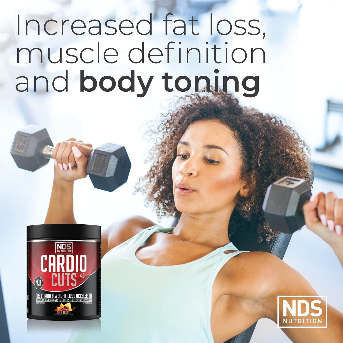 Cardio Cuts NDS Nutrition 4.0 Pre-Workout – Weight Loss & Fat Burn (Miami Sunrise, 40 Servings)