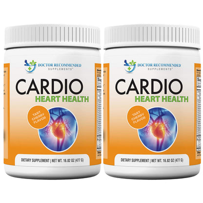DOCTOR RECOMMENDED SUPPLEMENTS Cardio Heart Health Powder – L-Arginine 5000mg & L-Citrulline 1000mg, Tart Cherry Flavor (Pack of 2, 16.82 oz / 33.64 oz total)
