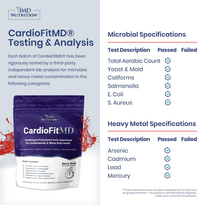 1MD Nutrition CardioFitMD — Vegan Beetroot Powder, High-Fiber Nitric Oxide Support (Keto-Friendly) - 30 Days