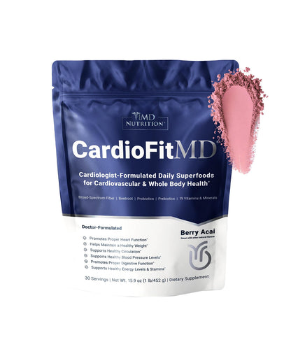 1MD Nutrition CardioFitMD — Vegan Beetroot Powder, High-Fiber Nitric Oxide Support (Keto-Friendly) - 30 Days