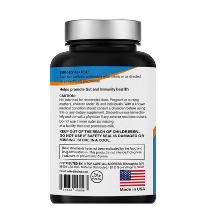 4 TOP CARE H4U Digestive Enzymes with Probiotics & Prebiotics - 180 Vegetarian Capsules