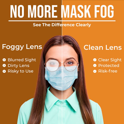 Care Touch Anti-Fog Dry Cloth – 6-Pack Microfiber Wipes for Glasses, Reusable Suede Cloth