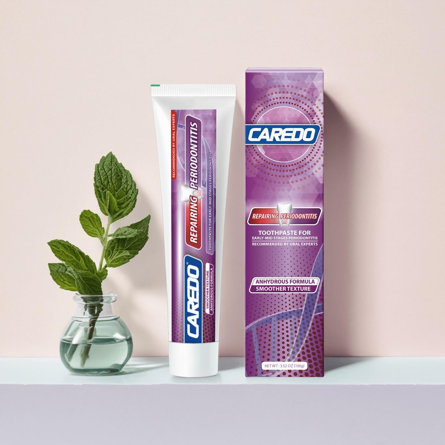 CAREDO Gum Repair Toothpaste - Fluoride Free Periodontal Treatment