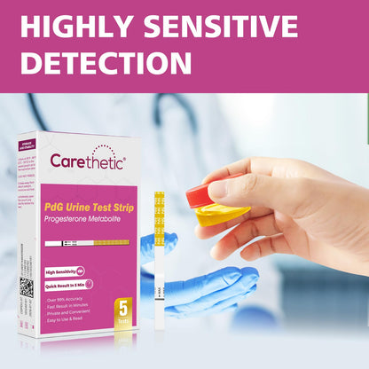 Carethetic PdG Test Strips - Progesterone Urine Test Kit | 5 Tests