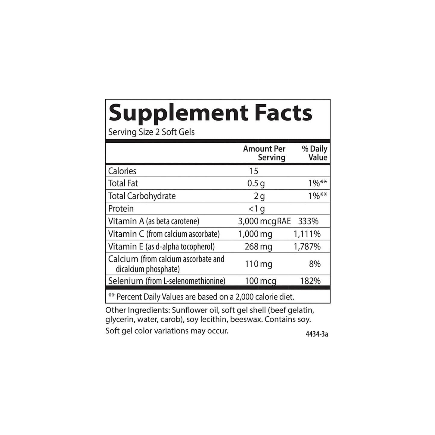 Carlson ACES - Vitamins A, C, E + Selenium for Cellular Health & Immune Support | Antioxidant - 300 Softgels