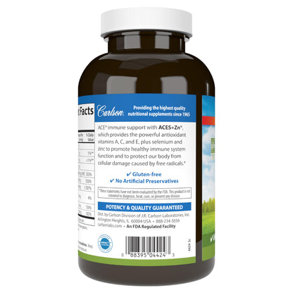 Carlson ACES + Zn Multivitamin with Zinc – Immune Support, Antioxidants, 360 Softgels