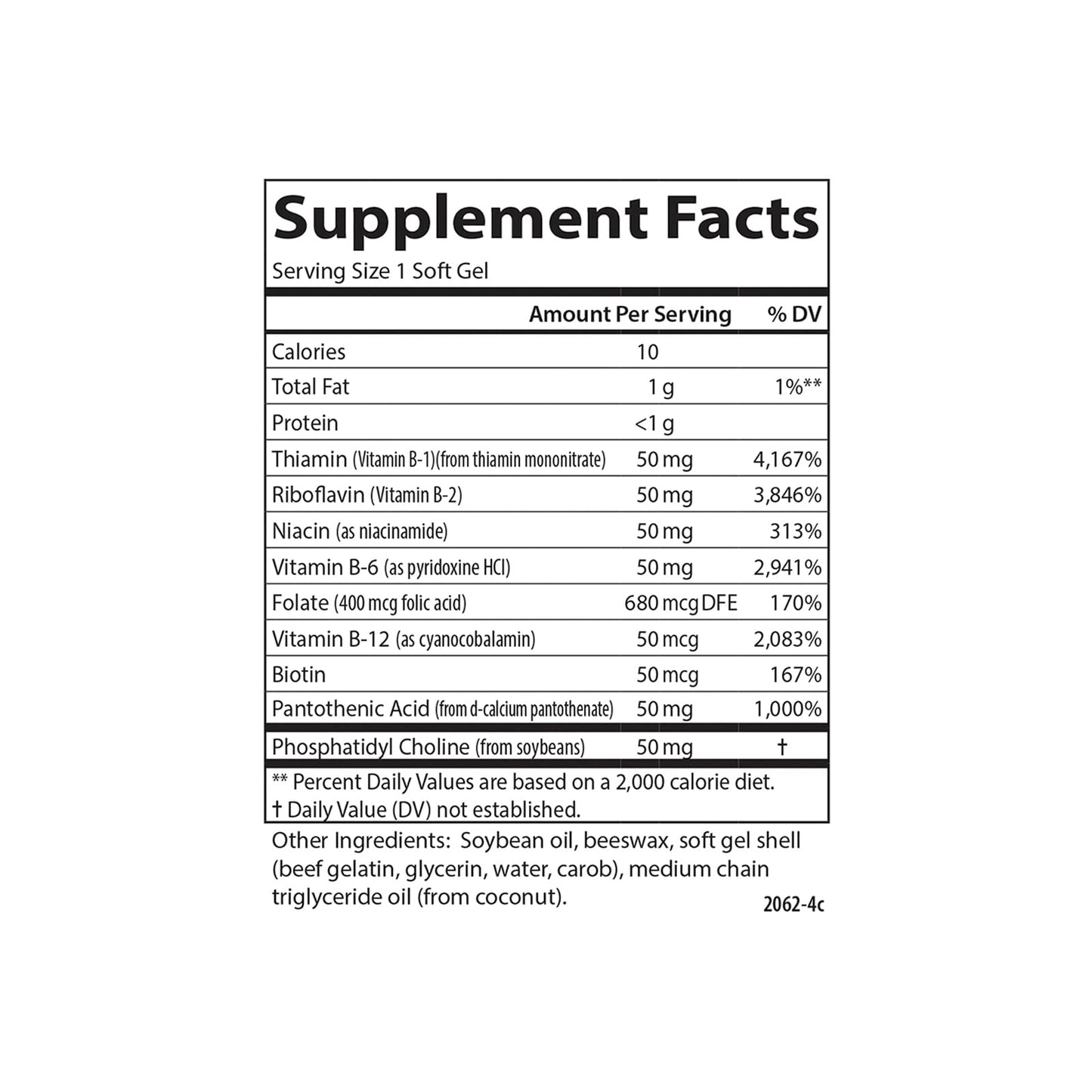 Carlson B-50 Gels | Vitamin B Complex for Energy Production & Cellular Support | 200 Softgels