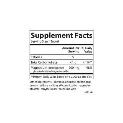 Carlson Chelated Magnesium 200 mg - Superior Absorption for Heart, Muscle & Bone Support | 90 Tablets