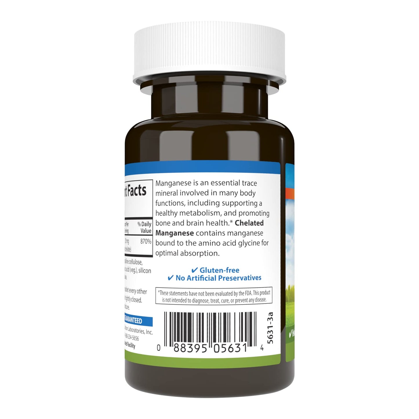 Carlson Chelated Manganese 20 mg | Superior Absorption | 100 Tablets (Pack of 2)