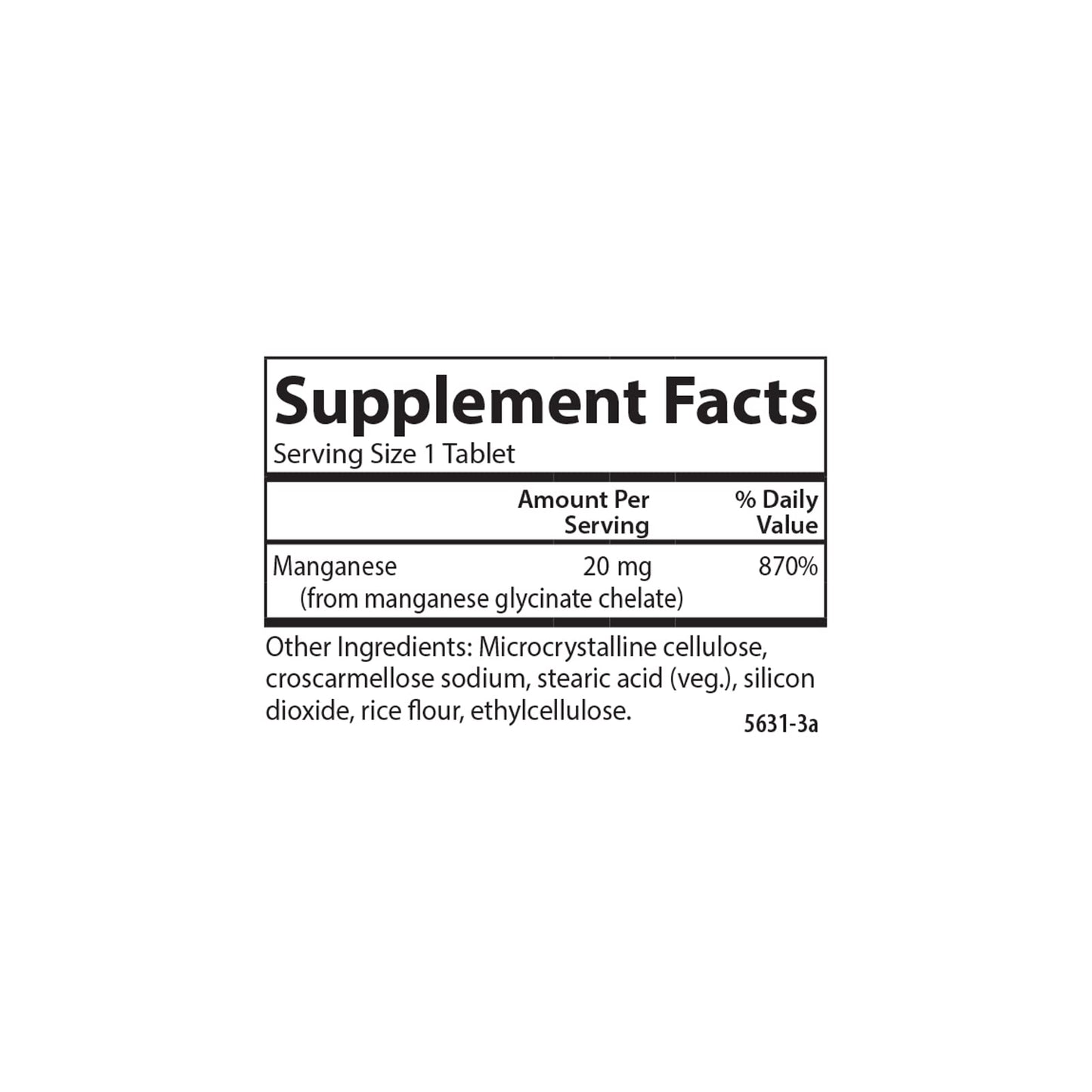 Carlson Chelated Manganese 20 mg | Superior Absorption | 100 Tablets (Pack of 2)