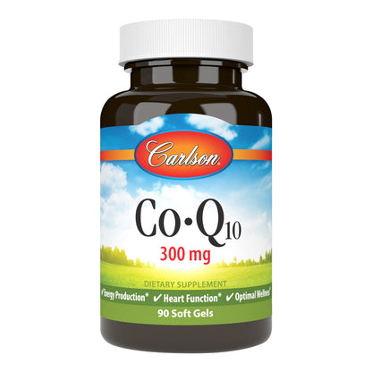 Carlson Co-Q10 300 mg – 60 Softgels | Energy Production & Heart Health