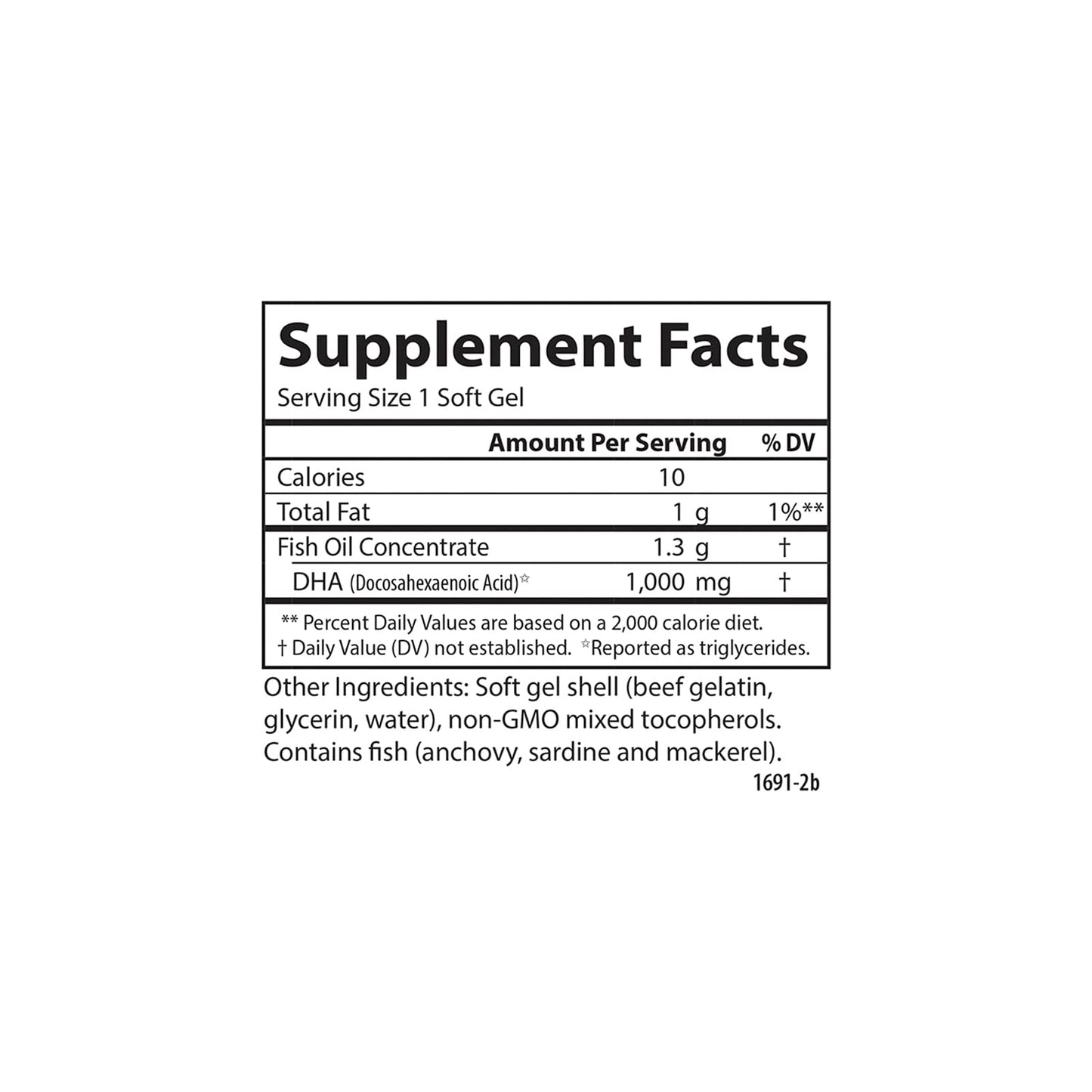 Carlson Elite DHA Gems 1000 mg DHA – Wild-Caught, Sustainably Sourced, 60 Softgels