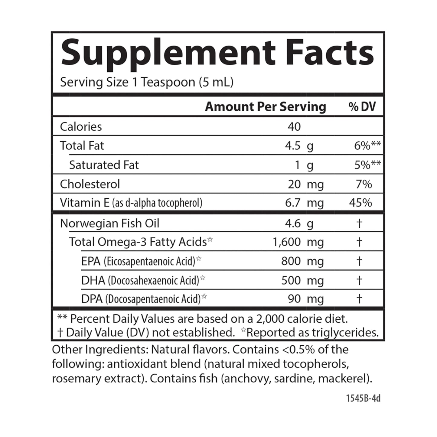 Carlson The Very Finest Fish Oil 1600 mg Omega-3s Lemon 16.9 oz