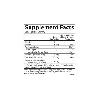 Carlson Kid's Black Elderberry Gummies with Vitamin C & Zinc – Immune Support, 60 Gummies