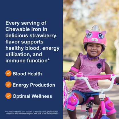 Carlson Kid's Chewable Iron 15 mg | Superior Absorption, 60 Tablets
