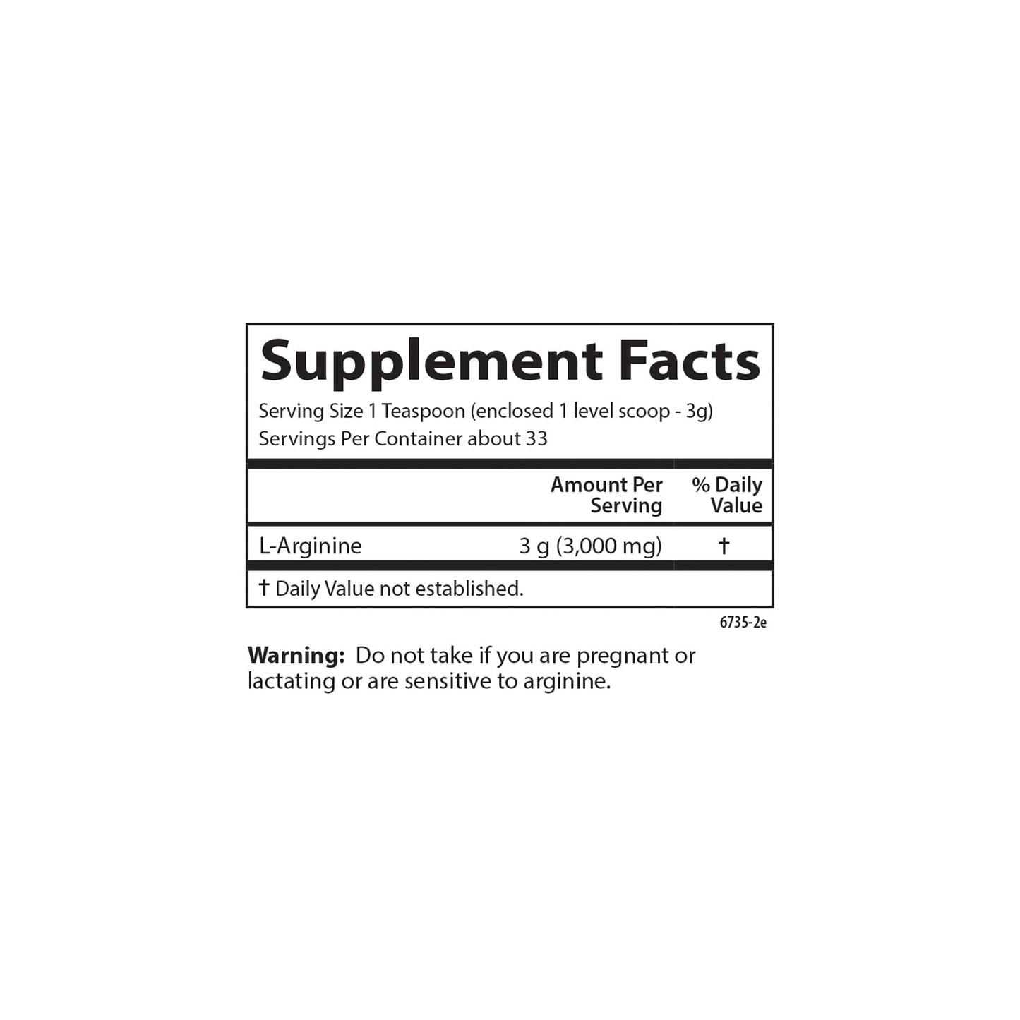 Carlson L-Arginine Powder – Free-Form Amino Acid for Circulatory Health – 3.53 oz (100 g)