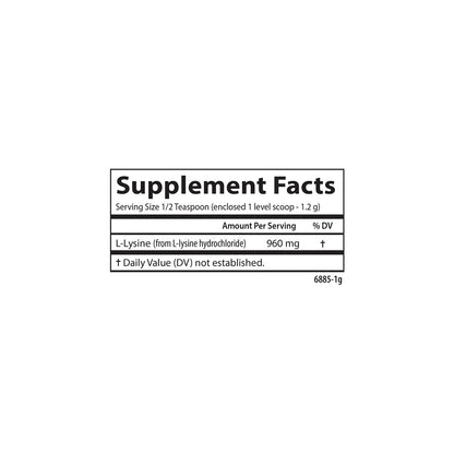 Carlson L-Lysine Powder 960 mg | Supports Healthy Tissue & Muscle Development | 100 g