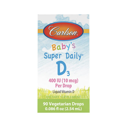 Carlson Laboratories Super Daily D3 for Baby, 0.086 Fl oz | Vitamin D3 Drops
