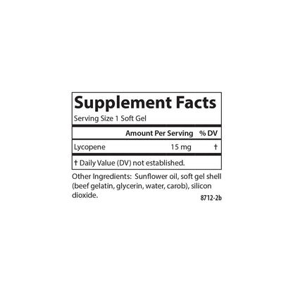 Carlson Lycopene 15 mg Tomato-Free – Prostate Health & Circulation Support, 180 Softgels
